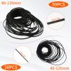 100 Pcs Recorder Rubber Belts - Cassette Recorder Repair Maintenance Mix Flat Cassette Tape Machine Rubber Belts 40-135 MM, 50 PCs 1 MM Width and 50 PCs 4 MM Width view 2