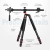 NEEWER 73.6" Horizontal Tripod with Multi Angle Center Column, Ball Head & Central Axis Platform, Heavy Duty Aluminum Camera Tripod Monopod 360 Pan 180 Tilt for Overhead/Macro Shots, Max Load 22lb view 2