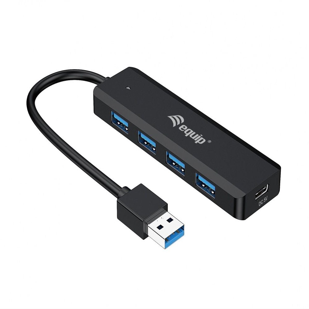 Equip 4-Port USB 3.2 Gen 1 Hub with USB-C Adapter, W128291667 (USB-C Adapter)
