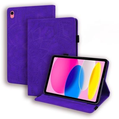 YBFJCE Case for iPad 2022 10.9 Inch, Slim Stand Shell Protective Case with Pencil Holder, Premium PU Leather Folio Cover for iPad 2022 10.9 Inch, Purple