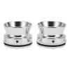 1 Pair Nab Hub Adapters, 10in Polished Aluminium Alloy Nab Hub Adapters, Universal Loading Device for Studer ReVox for Akai for Teac, Silver White view 1