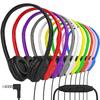 Maeline Bulk Classroom Student Headphones with Microphone, On Ear Stereo Headphones with Mic & Faux Leather Cushions for Kids Online Learning, Library, School, Airplane, Travel - 3.5mm Plug - 20 Pack view 1