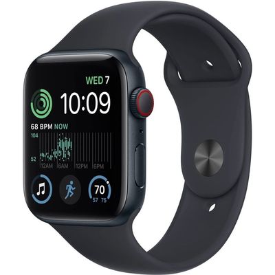 Apple Watch SE (2nd Gen) (GPS + Cellular, 40mm) - Midnight Aluminum Case with Midnight Sport Band, M/L (Renewed)