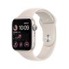 Apple Watch SE (2nd Gen) (GPS, 44mm) - Starlight Aluminum Case with Starlight Sport Band, M/L (Renewed) view 1