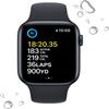 Apple Watch SE (2nd Gen) (GPS, 44mm) - Midnight Aluminum Case with Midnight Sport Band, M/L (Renewed) view 3