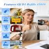 4-Packs Replacement for Dymo D1 Label Maker Refills Black on Clear 45010 S0720500, 1/2 Inch x 23 Ft Clear D1 Label Tape for DYMO LabelManager 280 160 210D 500TS 450DUO PnP Wireless view 3