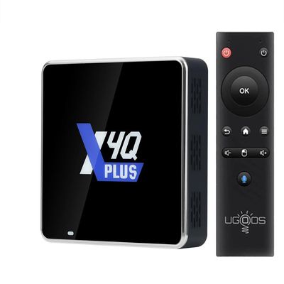 Ugoos X4Q Plus 4GB RAM 64GB ROM Amlogic S905X4 Android 11 TV Box 2.4G/ 5G Dual WiFi BT 5.1 USB 3.0 Ethernet 1000M Supports AV1 H.265 4K HDR Box