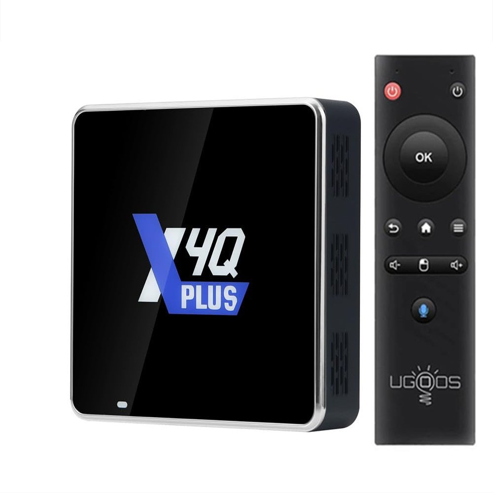 Ugoos X4Q Plus 4GB RAM 64GB ROM Amlogic S905X4 Android 11 TV Box 2.4G/ 5G Dual WiFi BT 5.1 USB 3.0 Ethernet 1000M Supports AV1 H.265 4K HDR Box