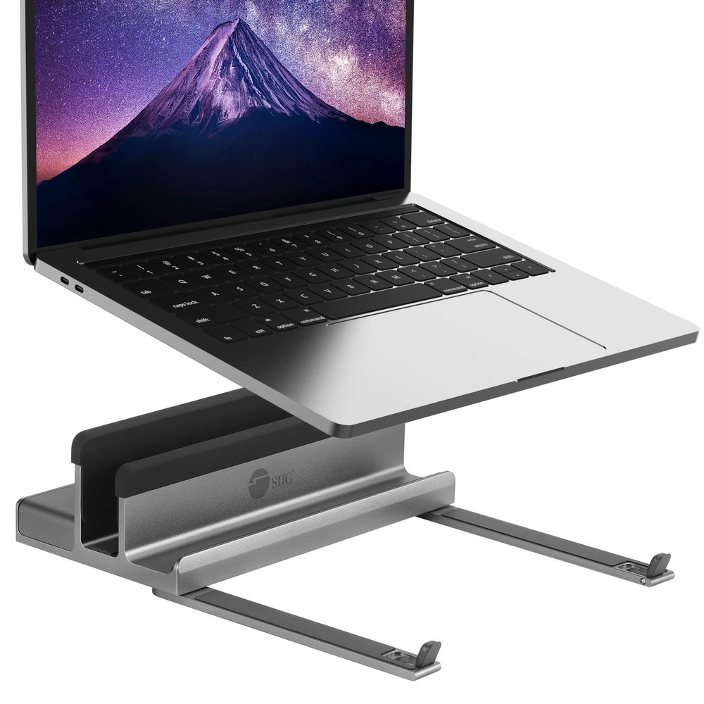 SIIG USB-C Universal Laptop Docking Station Stand, HDMI 4K 60Hz, Gigabit Ethernet, USB-A 3.0 5Gbps, 100W PD, MacBook Air/Pro/Max, Windows, Chromebook Compatible (CE-MTDK21-S1)
