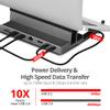 SIIG USB-C Universal Laptop Docking Station Stand, HDMI 4K 60Hz, Gigabit Ethernet, USB-A 3.0 5Gbps, 100W PD, MacBook Air/Pro/Max, Windows, Chromebook Compatible (CE-MTDK21-S1) view 3