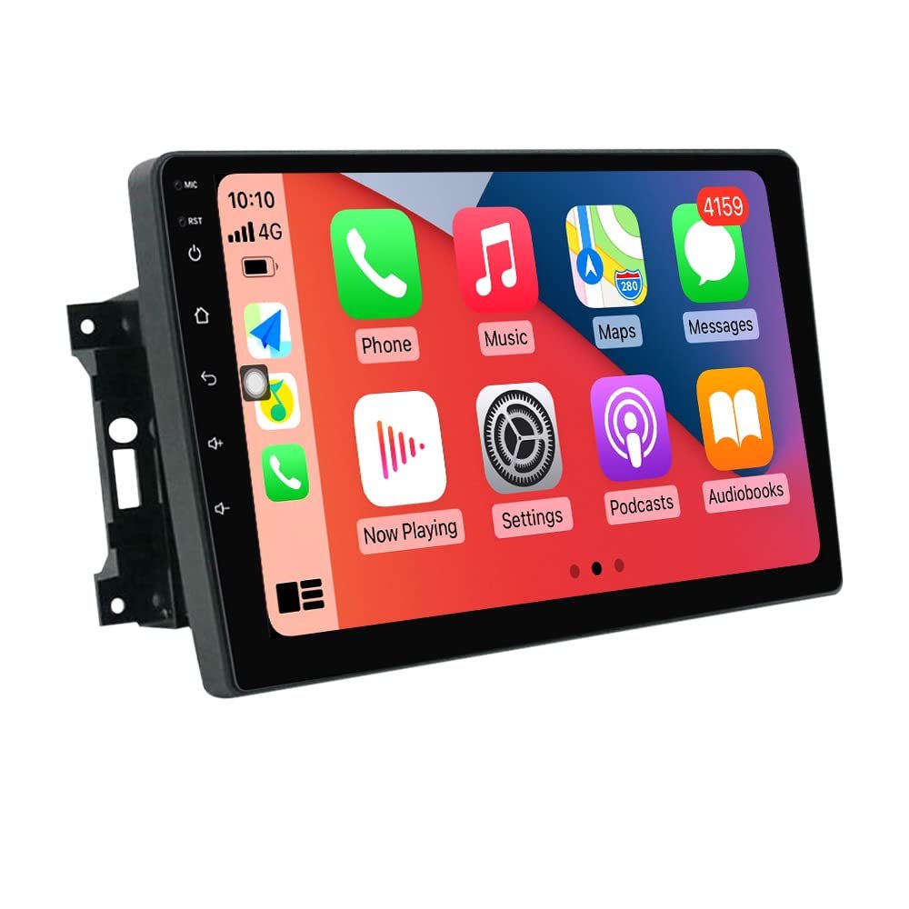 4+64GB 8Core Android 11 Double Din Car Radio Stereo for Jeep Wrangler JK Compass Grand Cherokee Dodge Ram Multimedia GPS Navigation,10.1" IPS Touch Screen with Car-Play & Android Auto