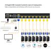 8 Port Rack Mount KVM Console 18.5-Inch Full HD, Standard 1U VGA KVM Switch + Keyboard Touchpad, 16:9 Aspect Ratio 1920 x 1080, OSD/Hotkey/Button Switching,Fits 19" Rack, 8 VGA USB KVM Cables Included view 2