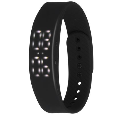 Mikikit Mens Wrist Wristwatch Bracelet Men Silicone Simple Sport Digital Watch Adjustable Smartwatch Mens Watches for Strap LED Black Electronic Digital Alarm Clock