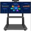 TV Stand Tv Floor Stand Universal Swivel TV Stand/Base Table Top TV Stand For 32 To 65 Inch TVs With 360 Degree Swivel, 4 Level Height Adjustable, Heavy Duty Tempered Glass Base, Holds Up To 45kg ( Si view 1