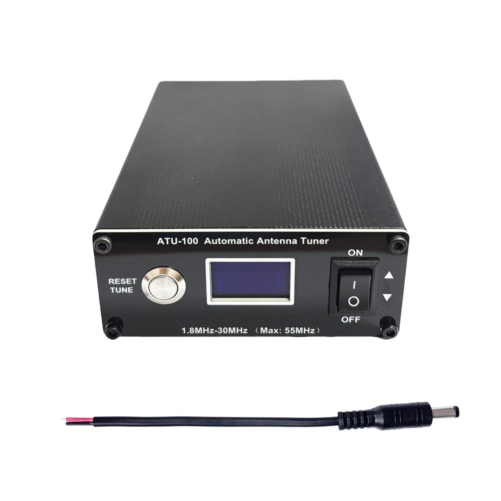 GOOZEEZOO V3.2 ATU-100 EXT Automatic Antenna Tuner for Ham Radio  1.8-55MHz, Low SWR Tuner, Impedance Matching, Compact Design, Works with Amateur Radio Equipment, Ideal for POTA/SOTA/DX
