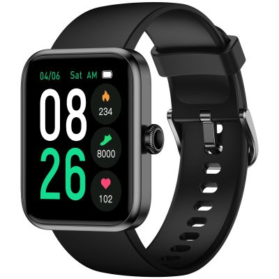 TYKOIT Smart Watch, Fitness Tracker with 45mm Touchcreen, Heart Rate Monitor, Blood Oxygen, Sleep Tracking Fitness Watch IP68 Waterproof Smartwatch for Women Men Compatible with Android iOS