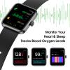 TYKOIT Smart Watch, Fitness Tracker with 45mm Touchcreen, Heart Rate Monitor, Blood Oxygen, Sleep Tracking Fitness Watch IP68 Waterproof Smartwatch for Women Men Compatible with Android iOS view 2