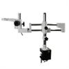 Microscope Accessories Kit Microscope Stages & Stands Universal Arm Pillar Clamp Double Boom Lab Industrial Zoom Trinocular Stereo Microscope Stand Holder Bracket 76mm Microscope Microscope Slides (C view 1