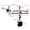 Microscope Accessories Kit Microscope Stages & Stands Universal Arm Pillar Clamp Double Boom Lab Industrial Zoom Trinocular Stereo Microscope Stand Holder Bracket 76mm Microscope Microscope Slides (C view 2