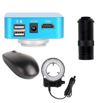 JUIYU Microscope Accessories Kit Video Microscope Camera 4K 38MP 1080P HDMI USB Digital Industrial 130/180X C Mount Lens Microscope Slides (Color : Set 4)