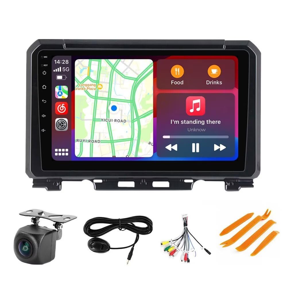 Car Stereo Radio for Suzuki Jimny JB64 2018-2021 - Biorunn Wireless Wired Carplay and Android Auto GPS Navigation - (4GB+64GB) Head Unit 9 Inch Blu-etooth RDS FM AM DSP