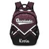 XOZOTY Dark Red Cheerleader Cheer Backpack Personalized with Name for Men Women Shoulder Bag Laptop Bag Bookbag view 1