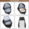 15.6 inch Laptop Backpacks for Men Women, Polyester Large Capacity College Backpack Lightweight Bookbag (Pink) view 4