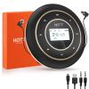 HOTT C105 Portable CD Player FM Transmitter Rechargeable Compact CD Player with Touch Buttons Backlit Display Black view 1
