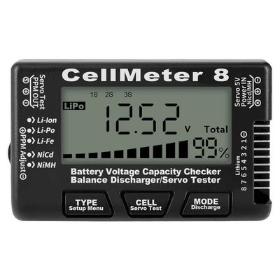 iplusmile Battery Capacity Tester Digital Voltage Checker for Li-ion Li-po Nimh Accurate Battery Status Detection Tool for Portable Use