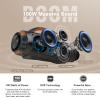 DOSS Extreme Boom+ Outdoor Bluetooth Speaker with 100W Stereo Sound, Extra Bass, 20H Playtime, Party-Sync LED Lights, Built-in Power Bank, IPX6 Waterproof Speaker for Camping, Pool, Beach, Yard view 3