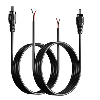 DUEYAGO RCA to Bare Wire Speaker Cable 2 Pack,Speaker Bare Wire Cables to RCA Plugs Adapter Repair Speaker Cord for Speakers Amplifier Audio Video AV Receivers- DIY, 2m line