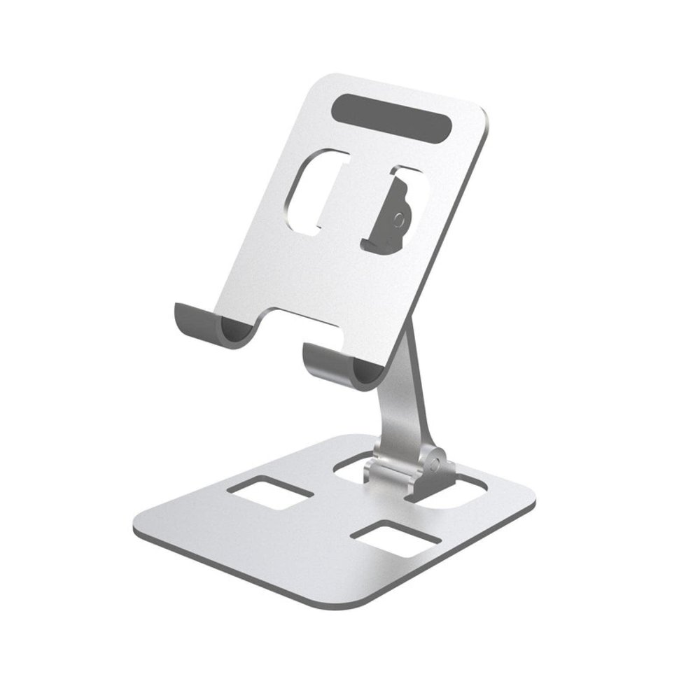 NAQQAT All-Metal Aluminum Alloy Mobile Phone Desktop Bracket Flat Bracket Lazy Live Folding Mobile Phone Bracket