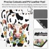 PU Leather Case for 6" Amazon Kindle 10th Gen (2019 Release), Magnetic Foldable Stand Cover with Auto Wake/Sleep, Slim Shock-Resistant Protective Case for Kindle 10th Gen 2019, Cute Cow view 4