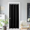 NICETOWN Blackout Window Door Shades, Room Darkening Curtains for French/Glass Door, Rod Pocket Functional Thermal Insulated Doorway Curtains, 54 x 80 Inches, Black, 1 PC view 1