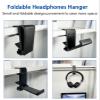DAZLOR Weiyichuang Desk Headphone Hanger,Headphone Stand, Headphone Foldable Hanger Adjustable Headset Stand Clamp Mount Desk Hook view 2