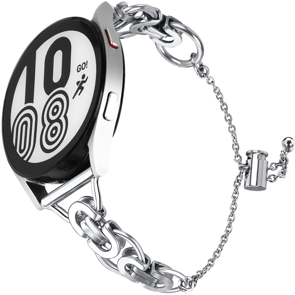 Bling Diamond Bracelet Compatible with Garmin Vivoactive 3,Forerunner 245/645 Music,Venu/Venu Sq 2,Metal Classy Bands Stainless Steel Wrist Bands Waterproof Strap for Garmin Venu Sq 2 Band for Women,