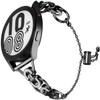 Bling Diamond Bracelet Compatible with Garmin Vivoactive 3,Forerunner 245/ 645 Music,Venu/Venu Sq 2,Metal Classy Bands Stainless Steel Wrist Bands Waterproof Strap for Garmin Venu Sq 2 Band for Women (Black) view 1