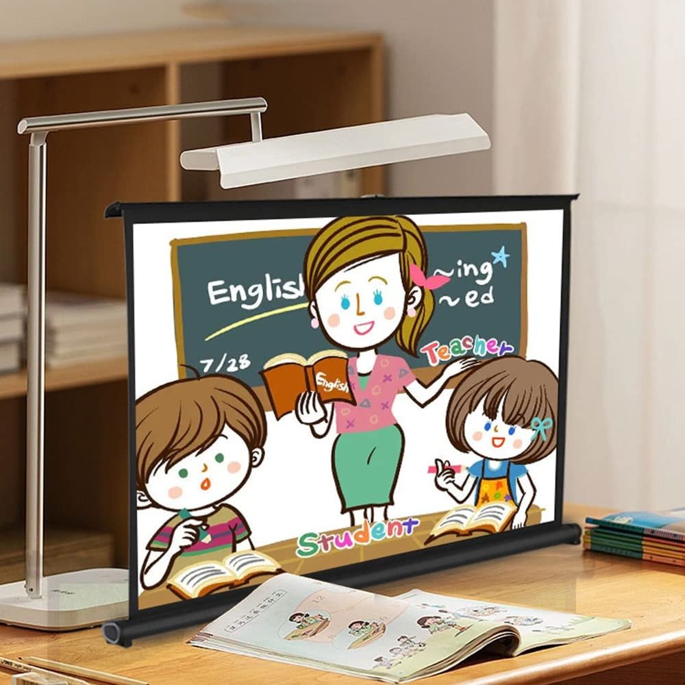 WEBUP Tabletop Screen Portable Projector Screen Mini Projection Screen Floor Mobile Screen for Travel Presentations Meeting Camping, 20/30/40/50inch (Size : 20"-16:9)