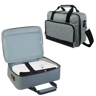 doksmeria Projector Carrying Case, Projector Bag with Accessories Storage Pockets & Adjustable Shoulder Straps, Portable Carrying Bag Compatible with Epson BenQ ViewSonic and Most Mini Projectors