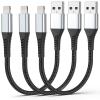 1FT Short iPhone Charging Cable, 3 Pack USB to Lightning Cable 1 Foot iPhone Charger Cord Fast Charging Braided for Apple iPhone 14 13 12 11 Pro Max Mini 10 8 7 Plus XR XS MAX SE iPad Air Mini (Black) view 1
