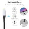 1FT Short iPhone Charging Cable, 3 Pack USB to Lightning Cable 1 Foot iPhone Charger Cord Fast Charging Braided for Apple iPhone 14 13 12 11 Pro Max Mini 10 8 7 Plus XR XS MAX SE iPad Air Mini (Black) view 3