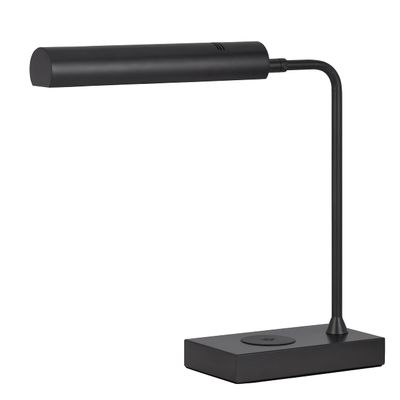 Cal Lighting BO-3133TB-GR Delray 12W Intergrated Led Metal Desk Lamp with Wireless Charging Port
