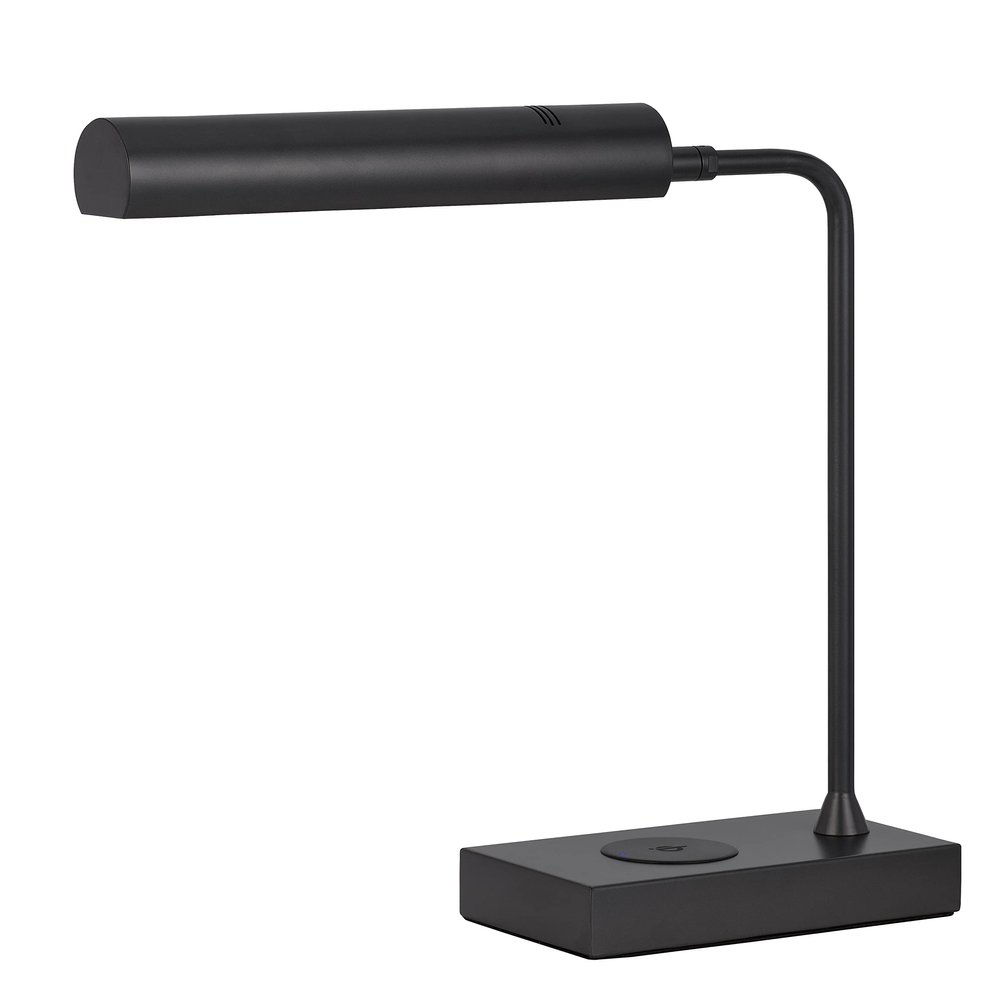 Cal Lighting BO-3133TB-GR Delray 12W Intergrated Led Metal Desk Lamp with Wireless Charging Port