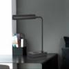 Cal Lighting BO-3133TB-AB Delray 12W Intergrated Led Metal Desk Lamp with Wireless Charging Port view 2