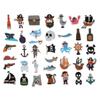 100 Pack Pirate Stickers, Pirate Party Favors Decorations Gifts, Waterproof Stickers for Water Bottle Laptop Computer Phone view 2