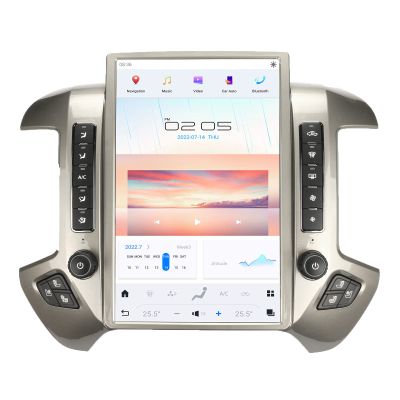 NAKEVICH 14.4 Inch Qualcomm Android 11 Car Radio for Chevrolet Silverado GMC Sierra 2014-2019 Stereo Replacement Tesla Style Dash 2K IPS Touch Screen Android Auto GPS Navigation Multimedia Play