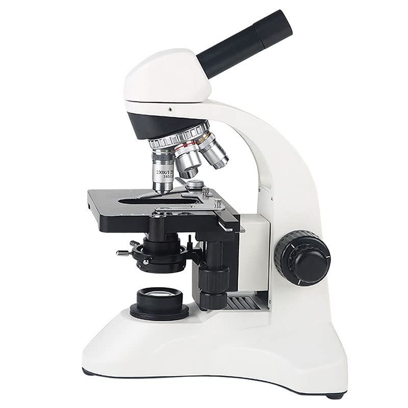 2500X Biological Microscope Monocular Microscope Professional Teaching Experiment Optical Microscope with LED Light Illumination