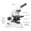 2500X Biological Microscope Monocular Microscope Professional Teaching Experiment Optical Microscope with LED Light Illumination view 2
