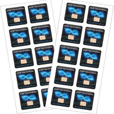 Cell Phone EMF Protection Neutralizers - USA Made - Slim Design - Developed by Dr. Valerie Nelson - 20 Pack