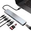 Portable USB-C Hub 8 in 1 Adapter with Ethernet, HDMI, SD Card Reader and USB 3.0 Ports view 2